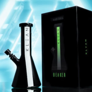KLEAN GLASS 12'' BEAKER BONG - BLACK