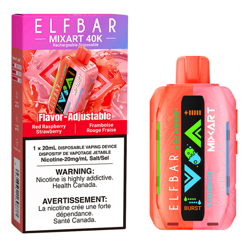 ELF BAR MIXART 40K - RED RASPBERRY STRAWBERRY