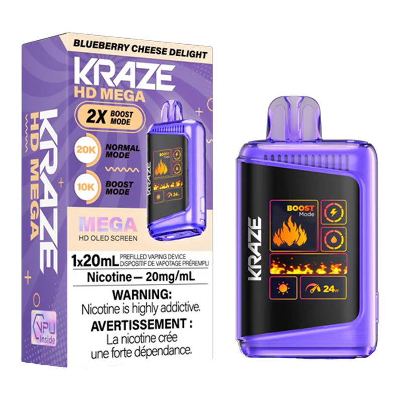 KRAZE HD MEGA 20K BLUEBERRY CHEESE DELIGHT 5PC
