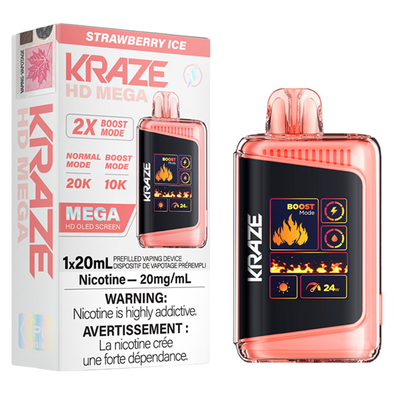 KRAZE HD MEGA 20K STRAWBERRY ICE 5PC