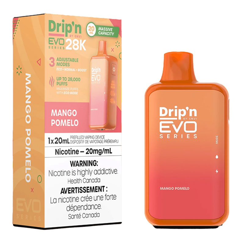 ENVI DRIP'N EVO 28K MANGO POMELO 5PC CARTON