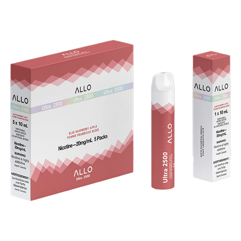 ALLO 2500 BLUE RASP APPLE 5 PC CARTON