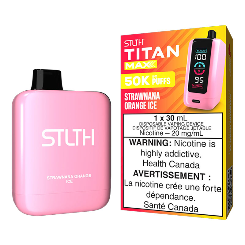 STLTH TITAN MAX 50K - STRAWNANA ORANGE ICE