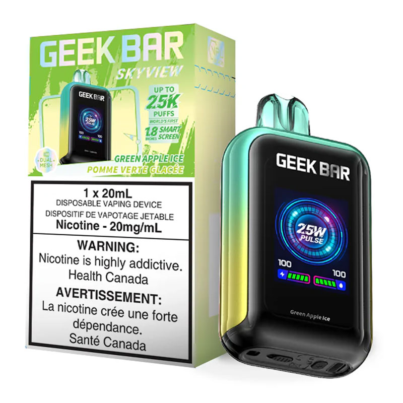 GEEK BAR SKYVIEW 25K 5PC - GREEN APPLE ICE