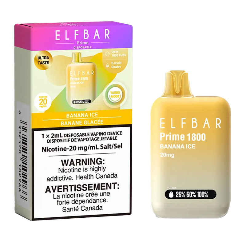 ELF BAR PRIME 1800 - BANANA ICE