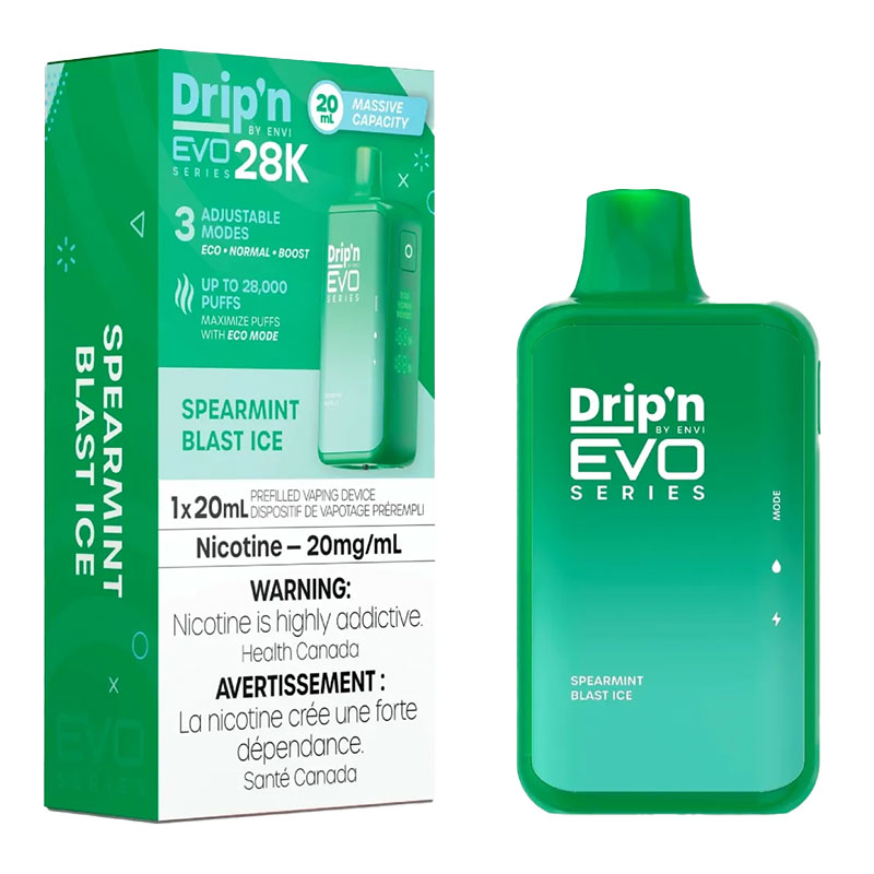 ENVI DRIP'N EVO 28K SPEARMINT BLAST ICE 5PC CARTON