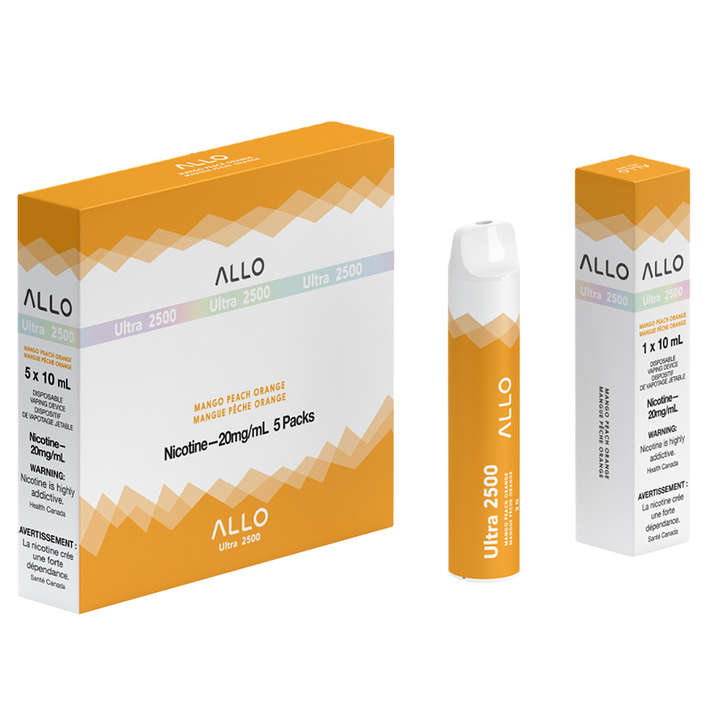 ALLO 2500 MANGO PEACH ORANGE 5 PC CARTON
