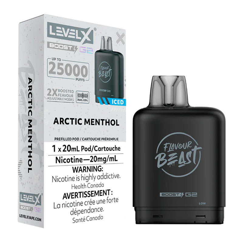FLAVOUR BEAST LEVEL X BOOST ARCTIC MENTHOL ICED 6PC