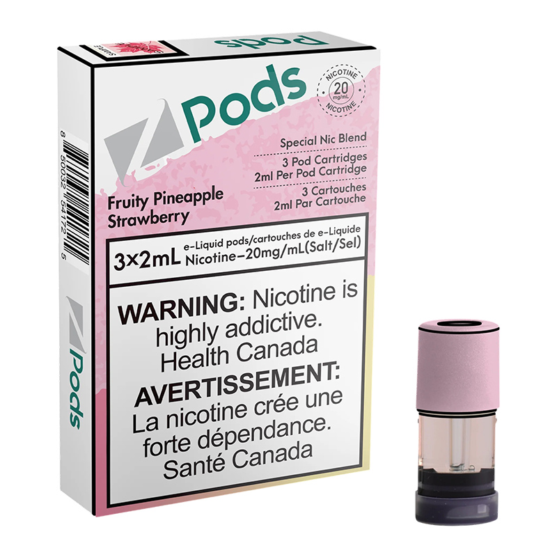 Z POD 2% 3 X 2ML - FRUITY PINEAPPLE STRAWBERRY