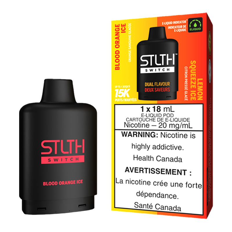 STLTH SWITCH BLOOD ORANGE ICE LEMON SQUEEZE ICE 5PC