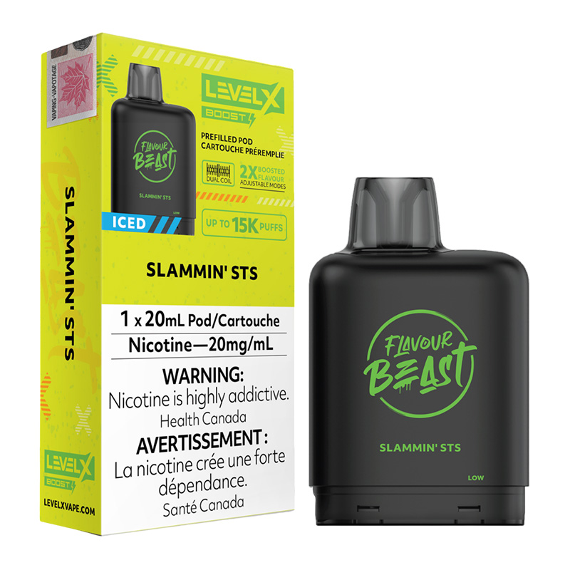 FLAVOUR BEAST LEVEL X BOOST SLAMMIN' STS ICED 6PK