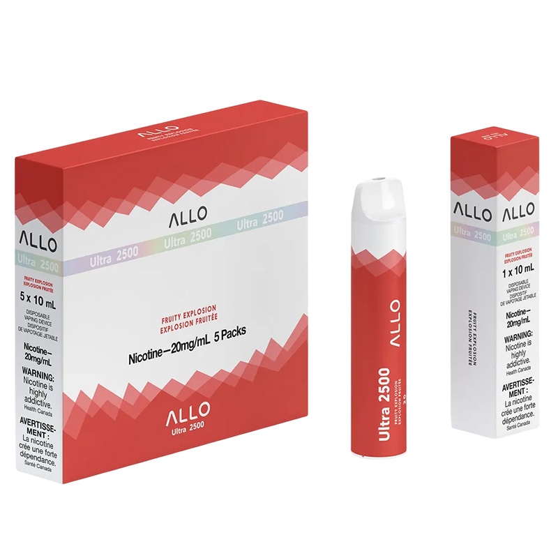 ALLO 2500 FRUITY EXPLOSION 5 PC CARTON