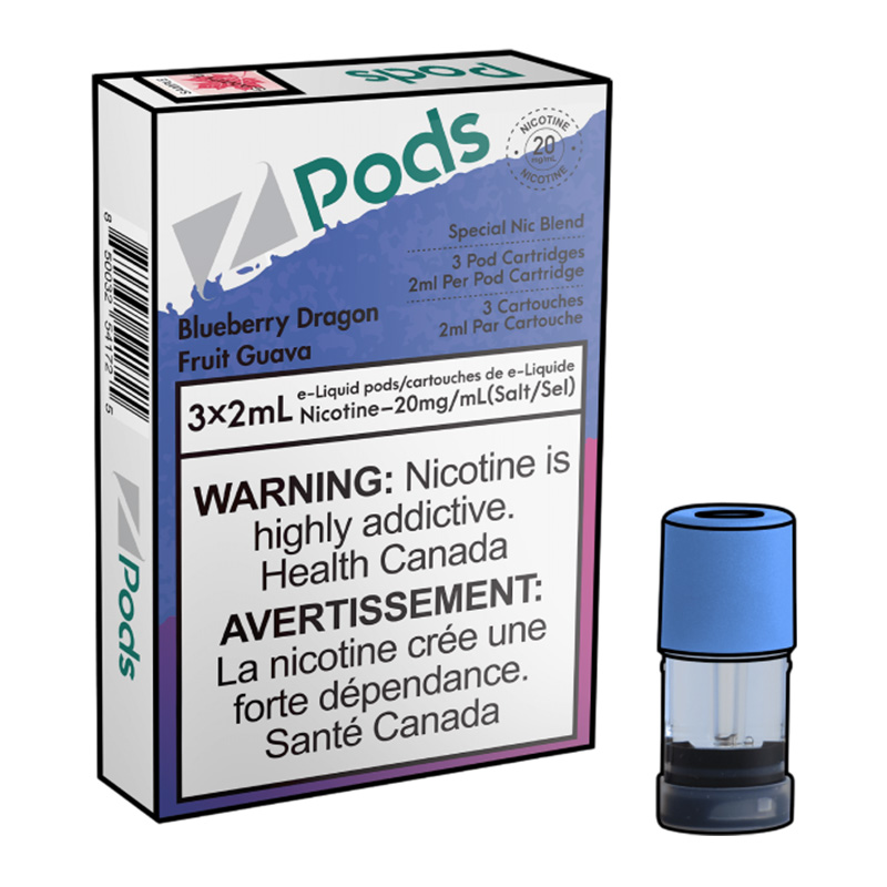 Z POD 2% 3 X 2ML - BLUEBERRY DRAGONFRUIT GUAVA