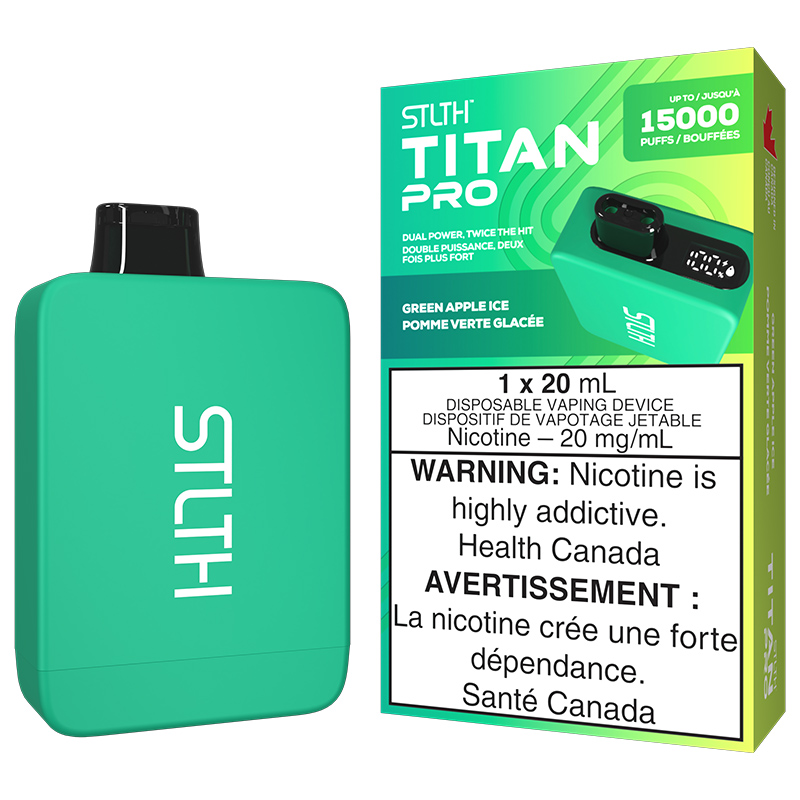 STLTH TITAN PRO GREEN APPLE ICE 5PC