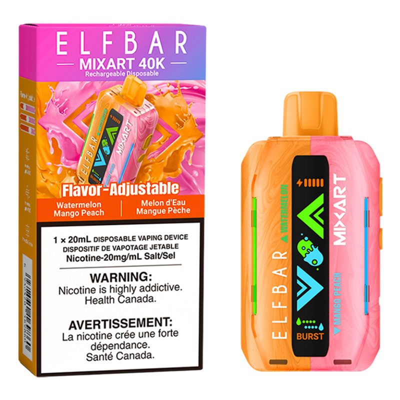 ELF BAR MIXART 40K - WATERMELON PEACH MANGO