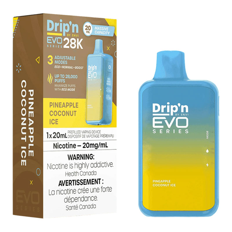 ENVI DRIP'N EVO 28K PINEAPPLE COCONUT ICE 5PC CARTON