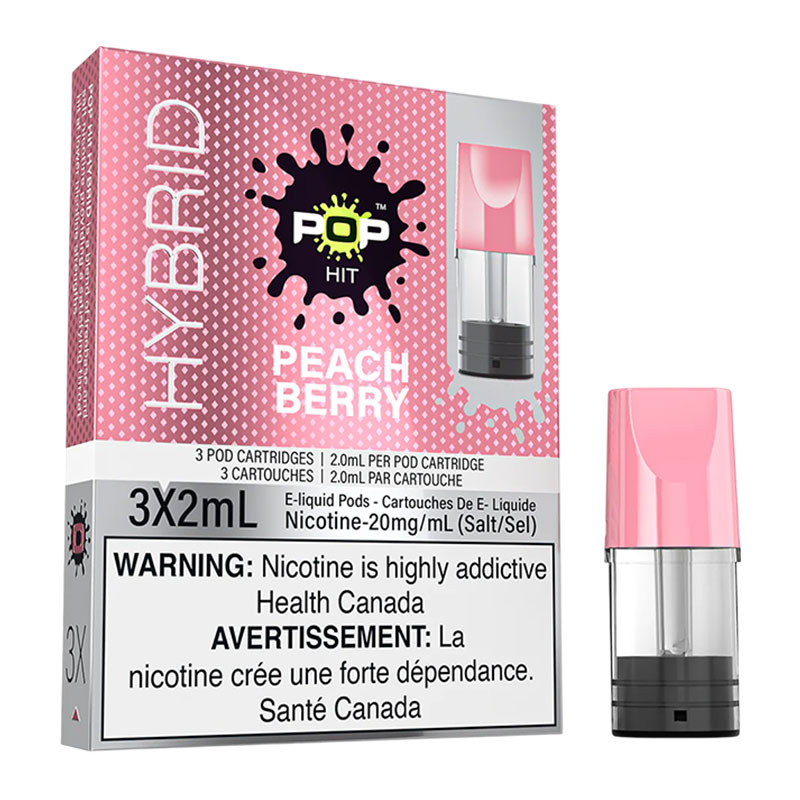 POP HIT HYBRID 3 X 2ML - PEACH BERRY