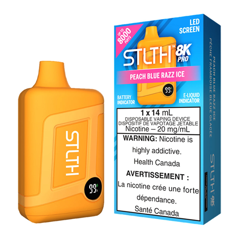 STLTH 8K PRO - PEACH BLUE RAZZ ICE