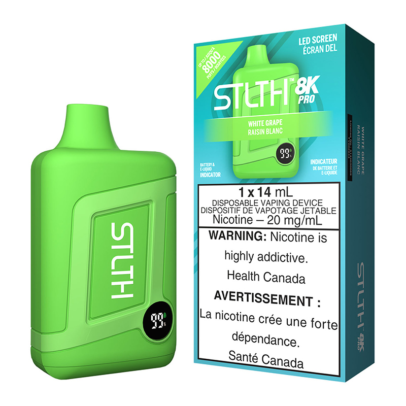 STLTH 8K PRO WHITE GRAPE (NO ICE) 5PC CARTON