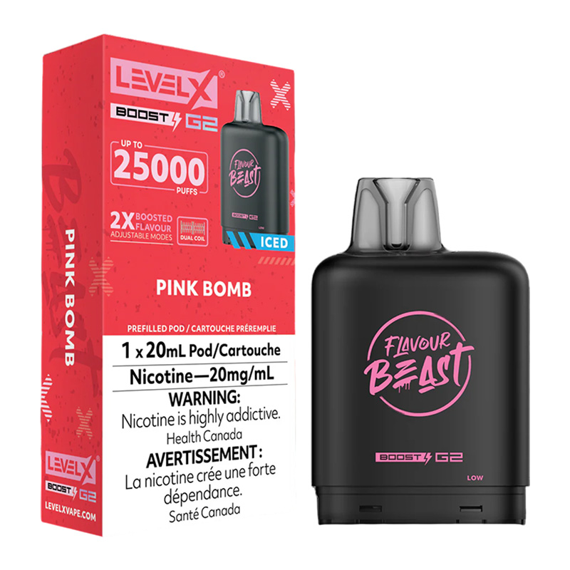 FLAVOUR BEAST LEVEL X BOOST PINK BOMB ICED 6PC