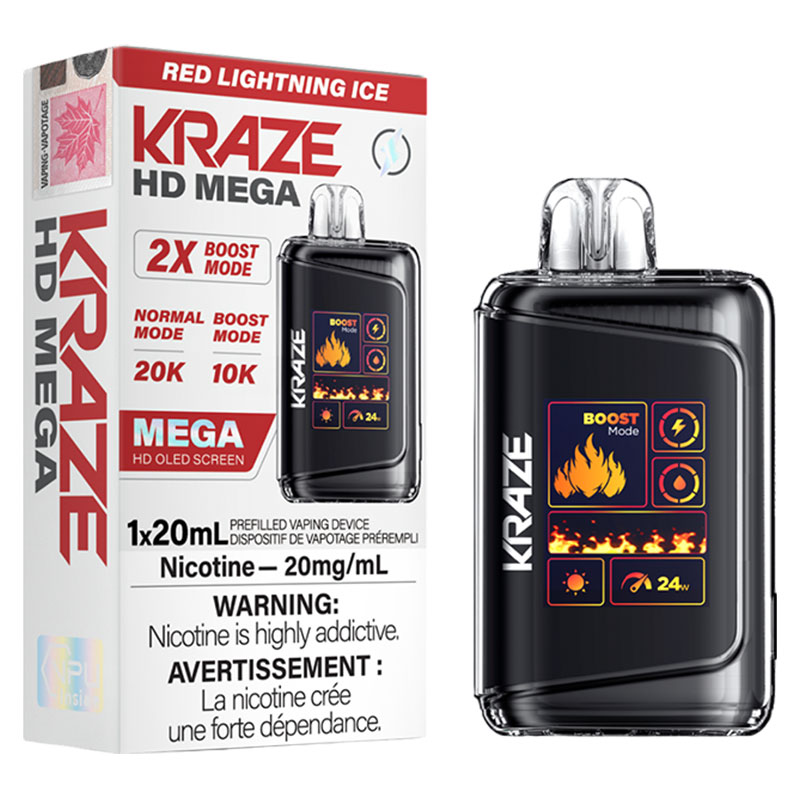 KRAZE HD MEGA 20K RED LIGHTNING ICE 5PC