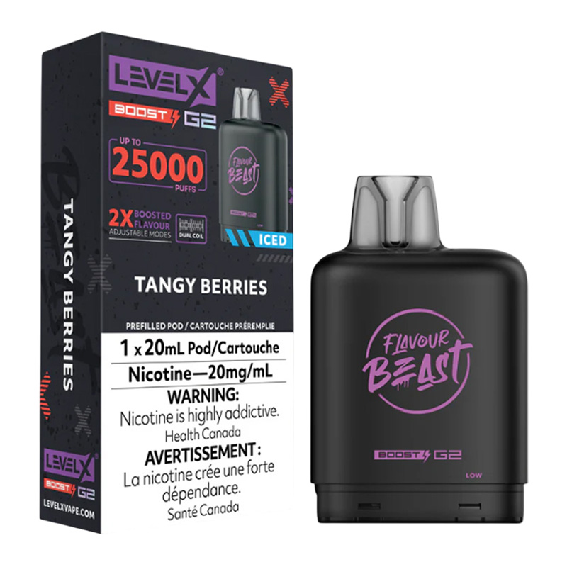 FLAVOUR BEAST LEVEL X BOOST TANGY BERRIES 6PK