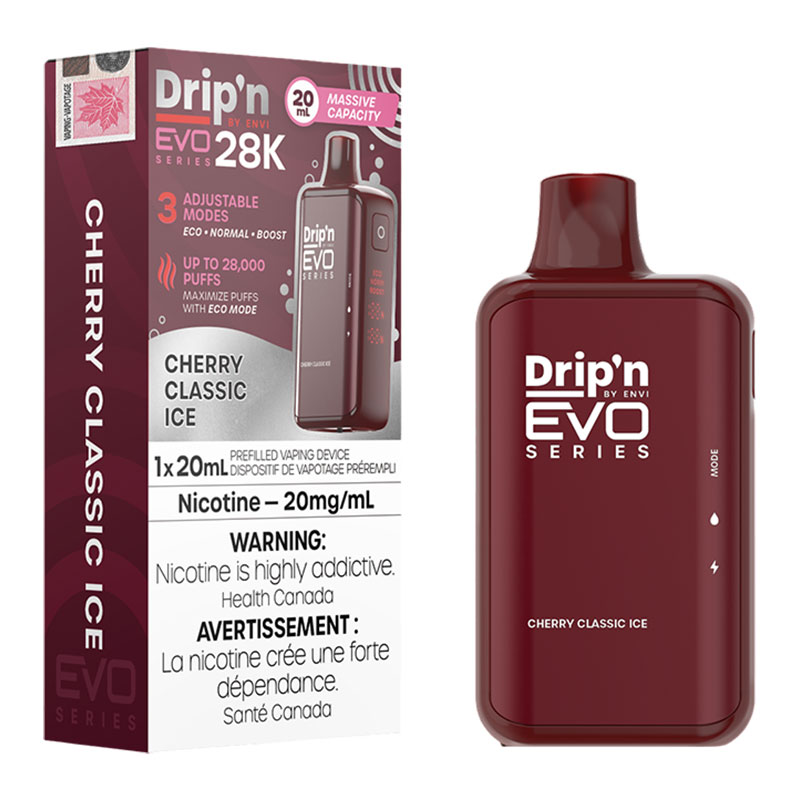 ENVI DRIP'N EVO 28K CHERRY CLASSIC ICE 5PC CARTON