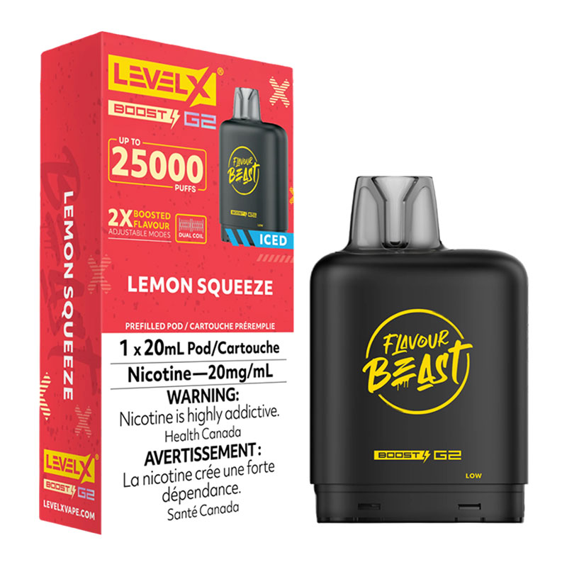 FLAVOUR BEAST LEVEL X BOOST LEMON SQUEEZE 6PC