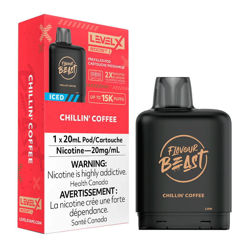 FLAVOUR BEAST LEVEL X BOOST CHILLIN' COFFEE ICED 6PC