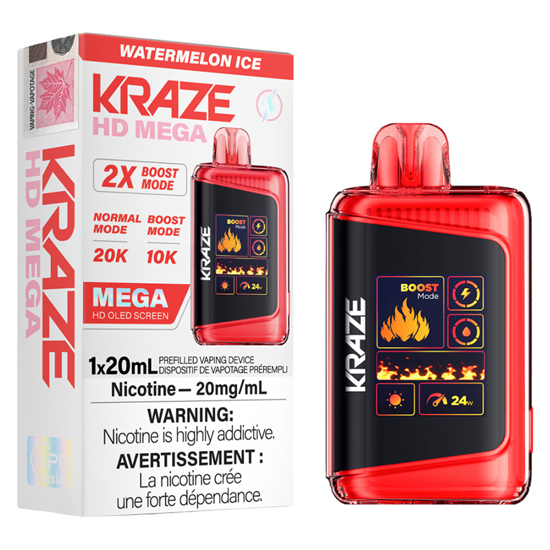 KRAZE HD MEGA 20K WATERMELON ICE 5PC