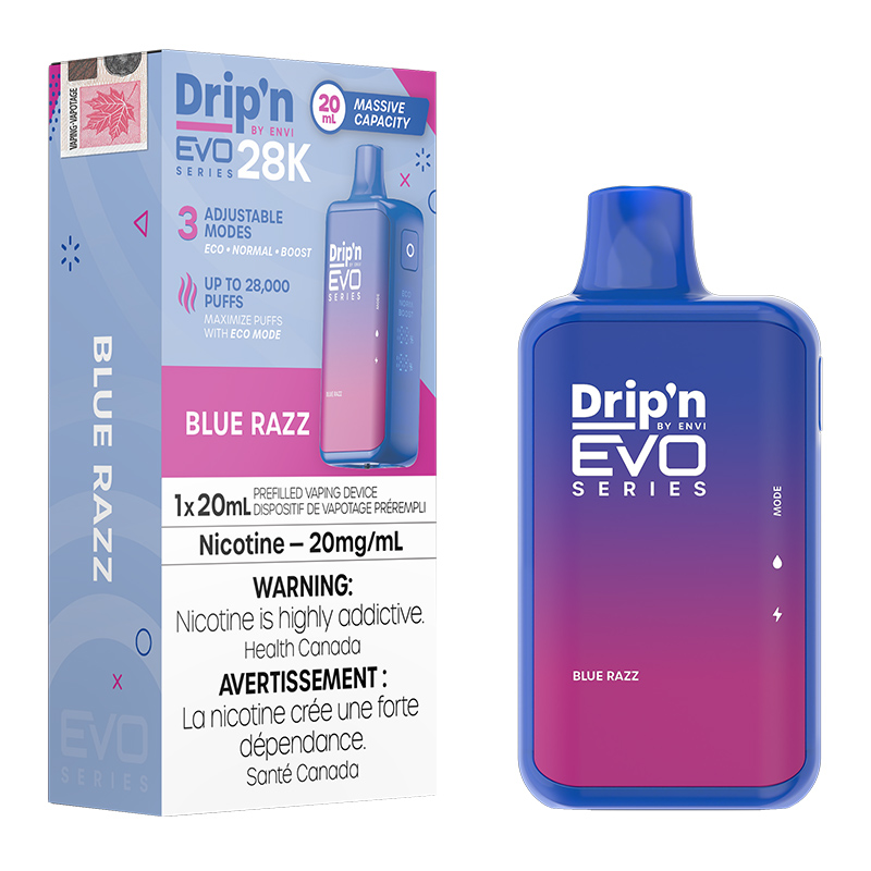 ENVI DRIP'N EVO 28K BLUE RAZZ 5PC CARTON
