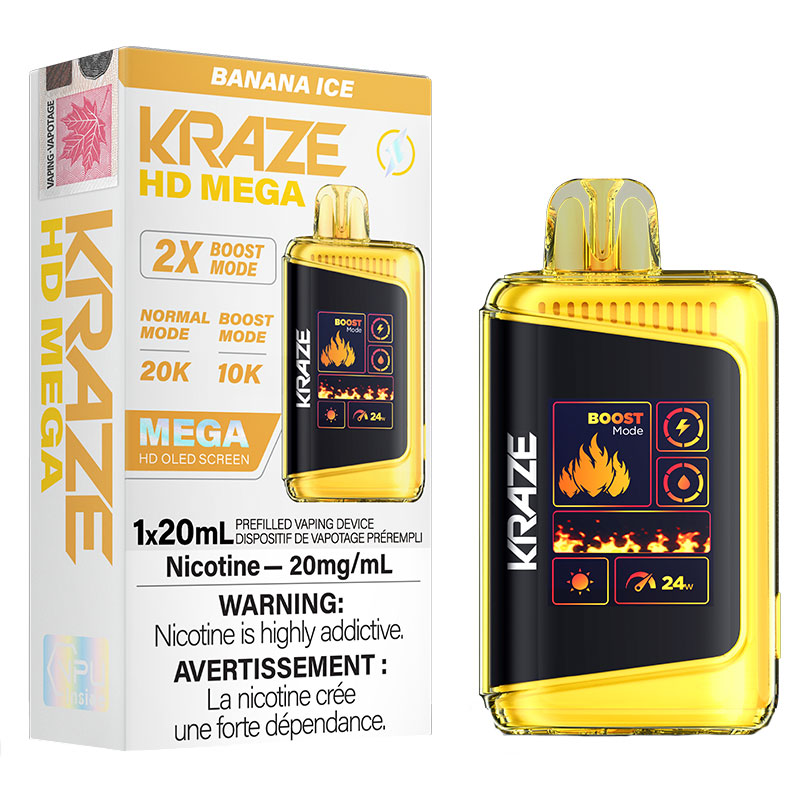 KRAZE HD MEGA 20K BANANA ICE 5PC