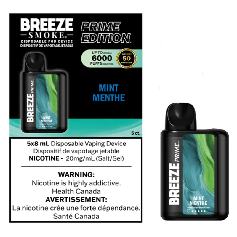 BREEZE PRIME S50 6000 (8ML) - MINT 5CT
