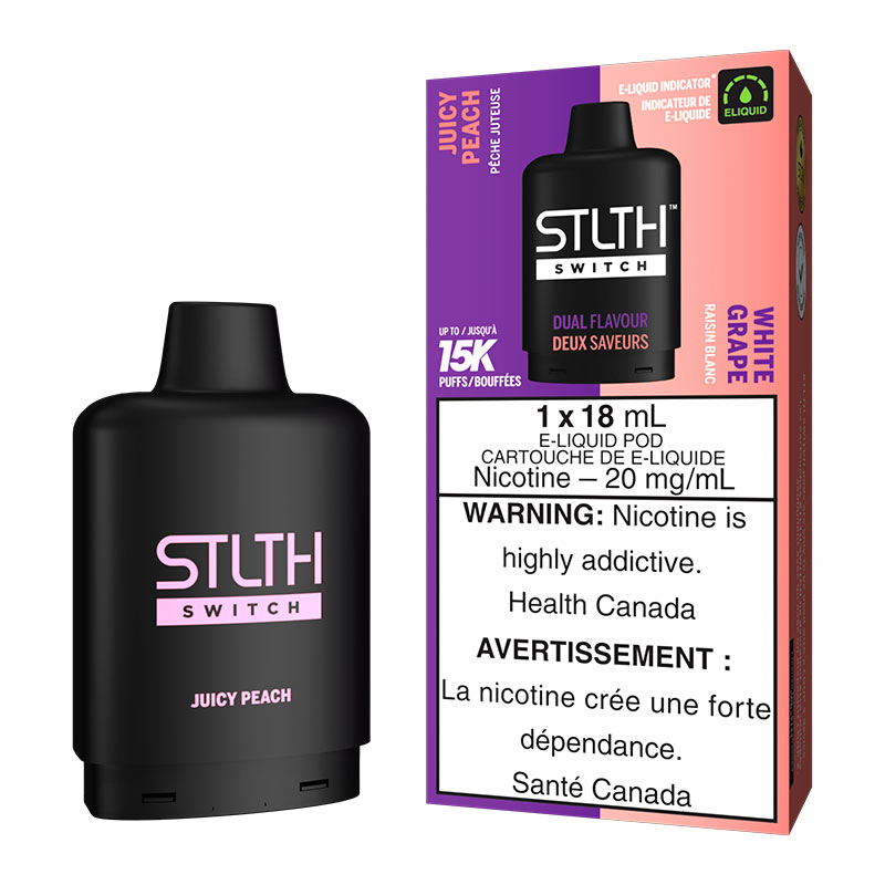 STLTH SWITCH JUICY PEACH WHITE GRAPE 5PC