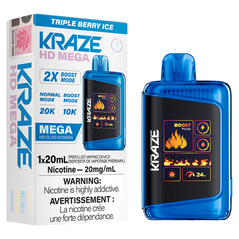 KRAZE HD MEGA 20K TRIPLE BERRY ICE 5PC