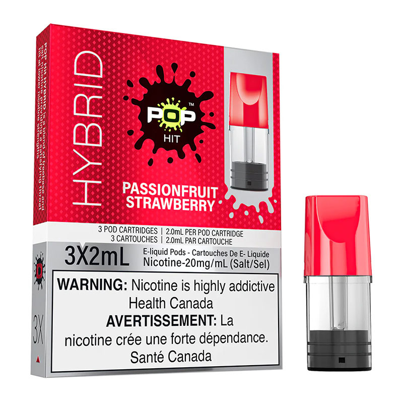 POP HIT HYBRID 3 X 2ML - PASSIONFRUIT STRAWBERRY