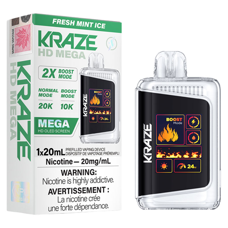 KRAZE HD MEGA 20K FRESH MINT ICE 5PC