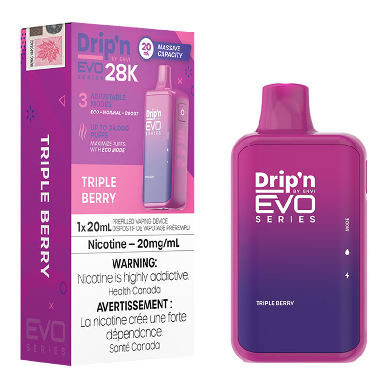 ENVI DRIP'N EVO 28K TRIPLE BERRY 5PC CARTON