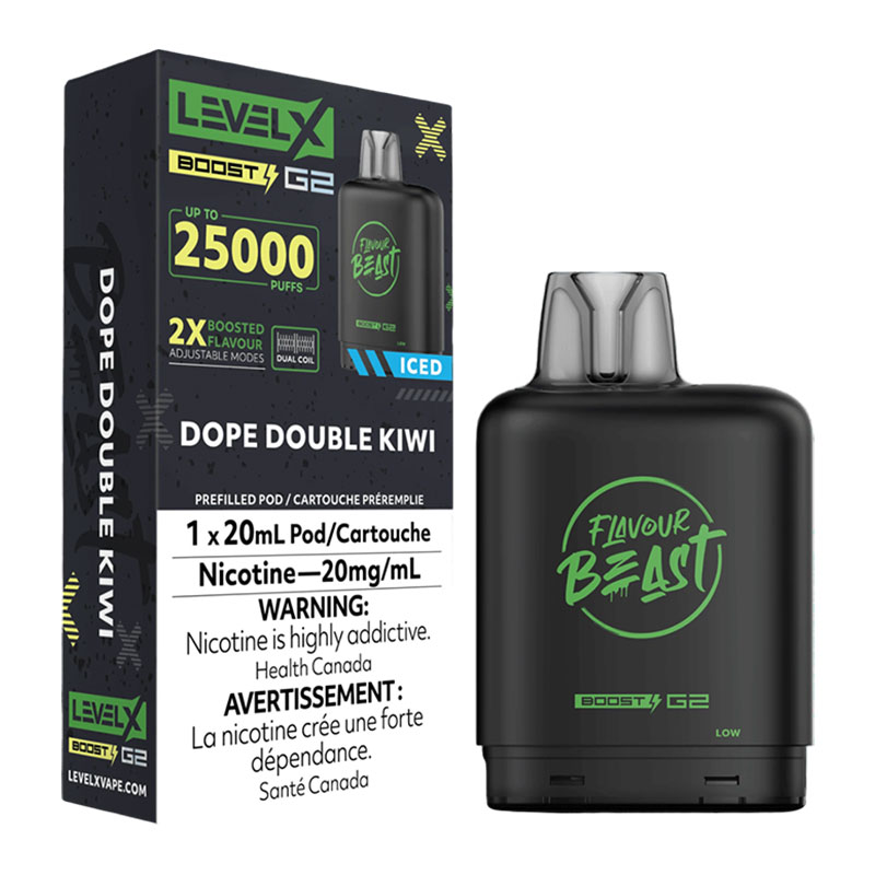 FLAVOUR BEAST LEVEL X BOOST DOPE DOUBLE KIWI 6PC