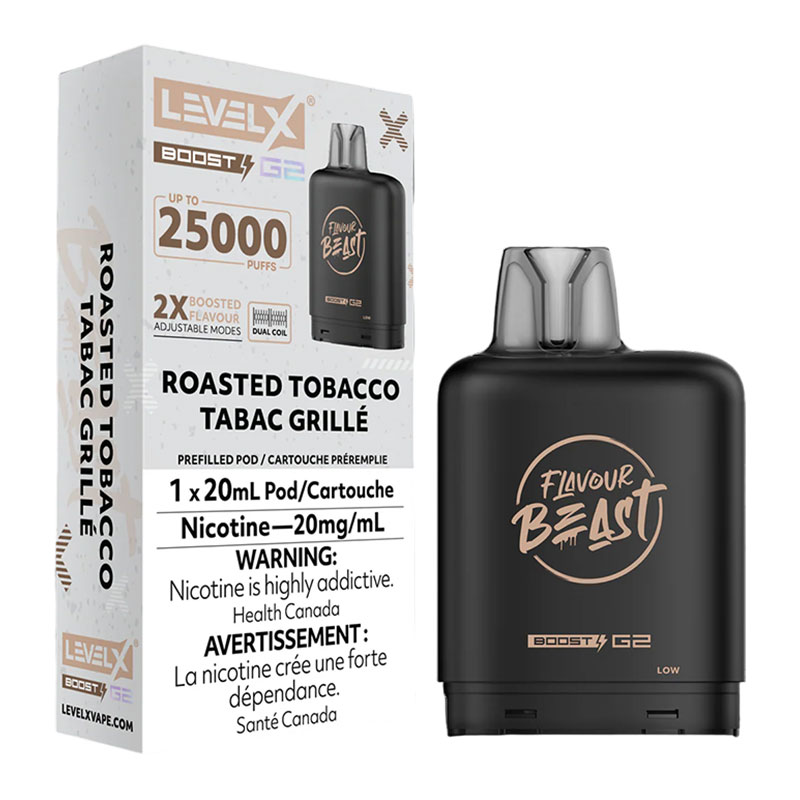 FLAVOUR BEAST LEVEL X BOOST ROASTED TOBACCO 6PK