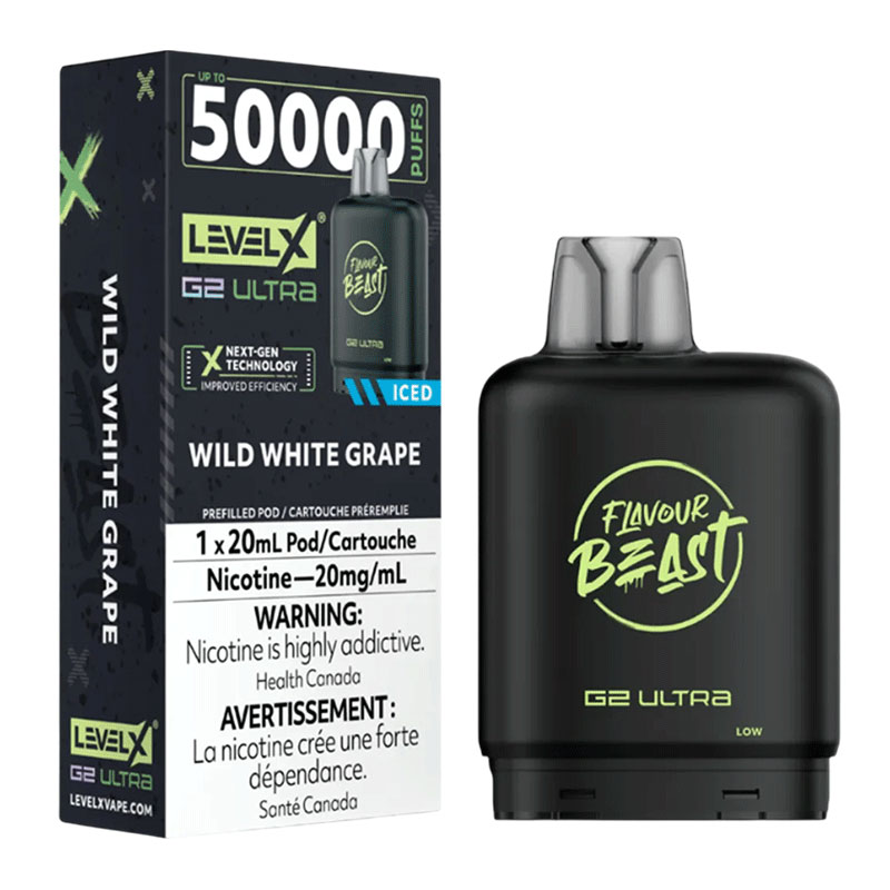 LEVEL X FLAVOUR BEAST G2 ULTRA 50K - WILD WHITE GRAPE