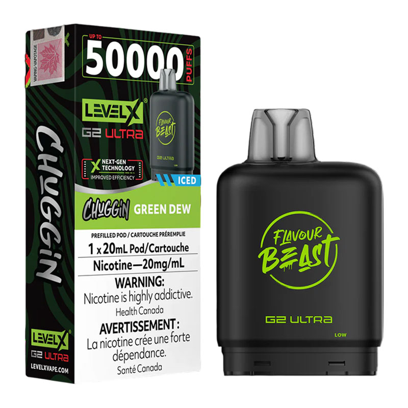LEVEL X FLAVOUR BEAST G2 ULTRA 50K - (CHUGGIN') GREEN DEW (ICED)