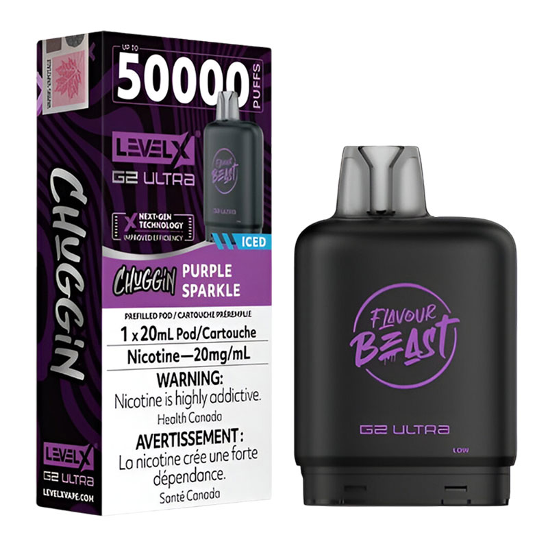 LEVEL X FLAVOUR BEAST G2 ULTRA 50K - (CHUGGIN') PURPLE SPARKLE (ICED)