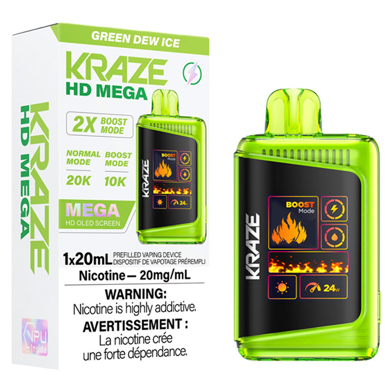 KRAZE HD MEGA 20K GREEN DEW ICE 5PC