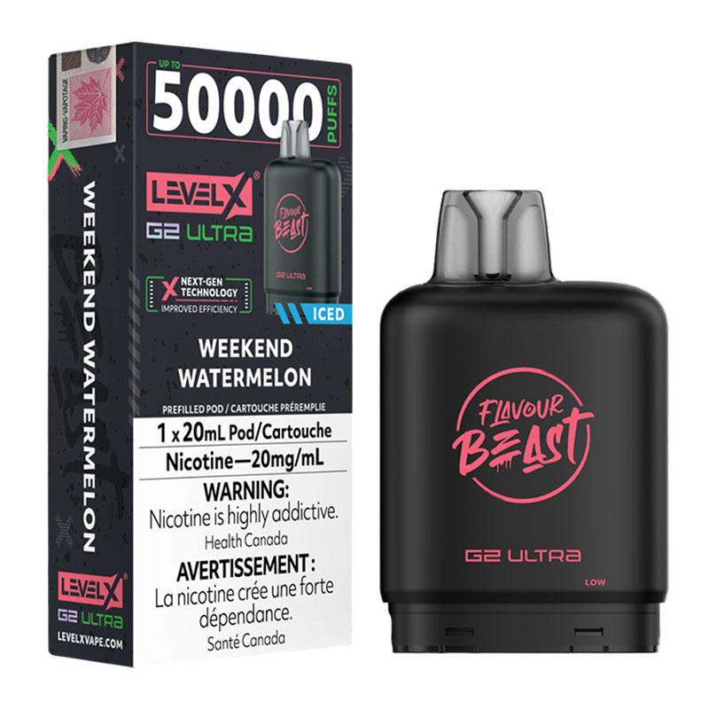 LEVEL X FLAVOUR BEAST G2 ULTRA 50K - WEEKEND WATERMELON