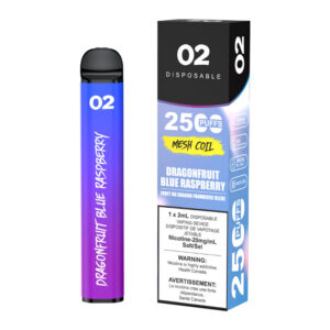 O2 2500 - DRAGONFRUIT BLUE RASPBERRY (10 CT)