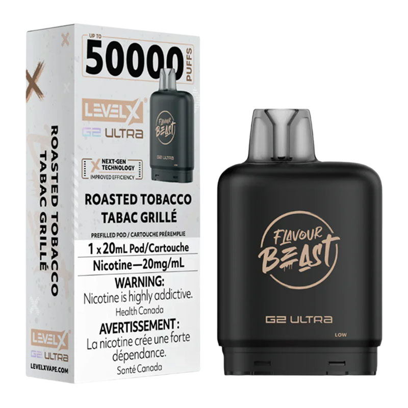 LEVEL X FLAVOUR BEAST G2 ULTRA 50K - ROASTED TOBACCO