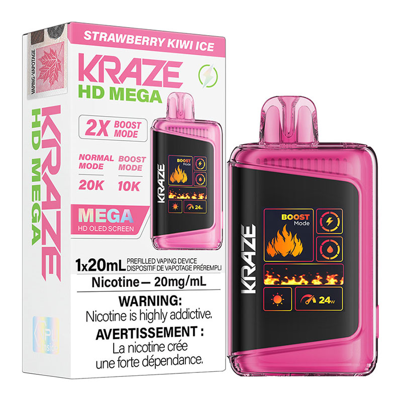 KRAZE HD MEGA 20K STRAWBERRY KIWI ICE 5PC