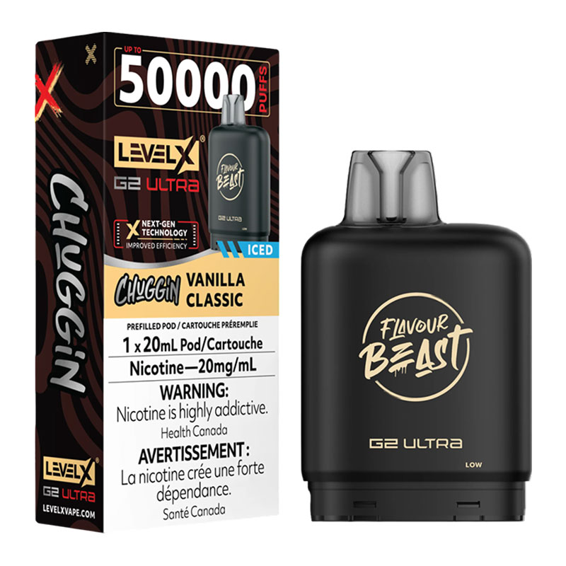 LEVEL X FLAVOUR BEAST G2 ULTRA 50K - (CHUGGIN') VANILLA CLASSIC (ICED)