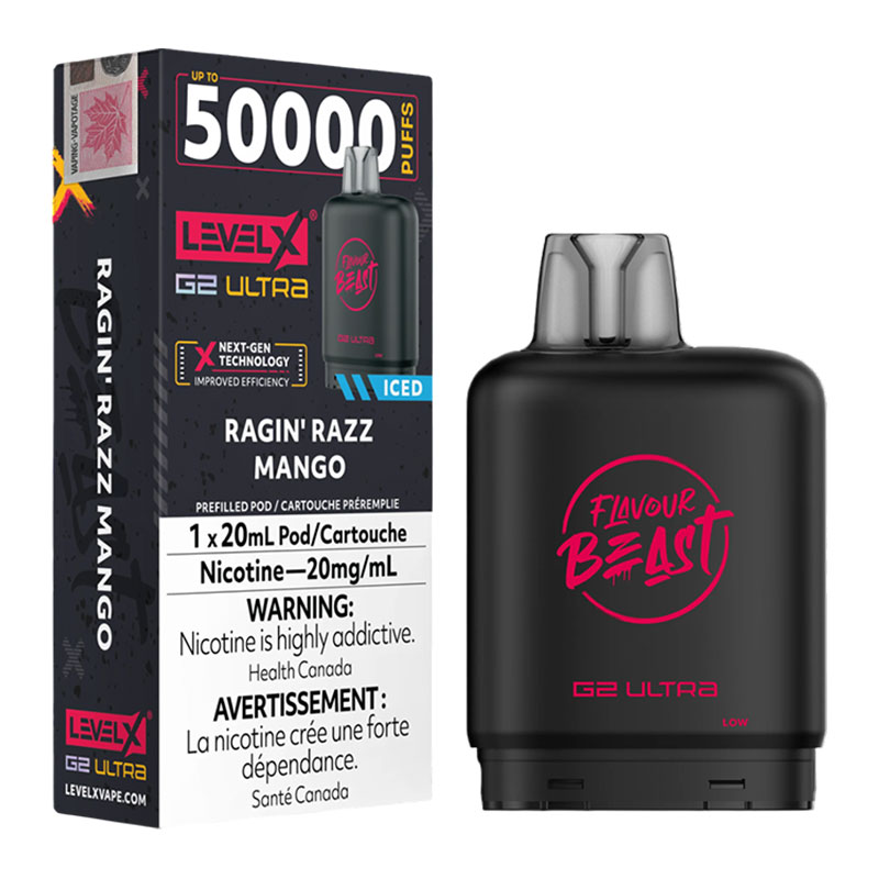 LEVEL X FLAVOUR BEAST G2 ULTRA 50K - RAGIN' RAZZ MANGO